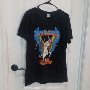 Weezer Rock Band T-Shirt Size Large Unicorn Black